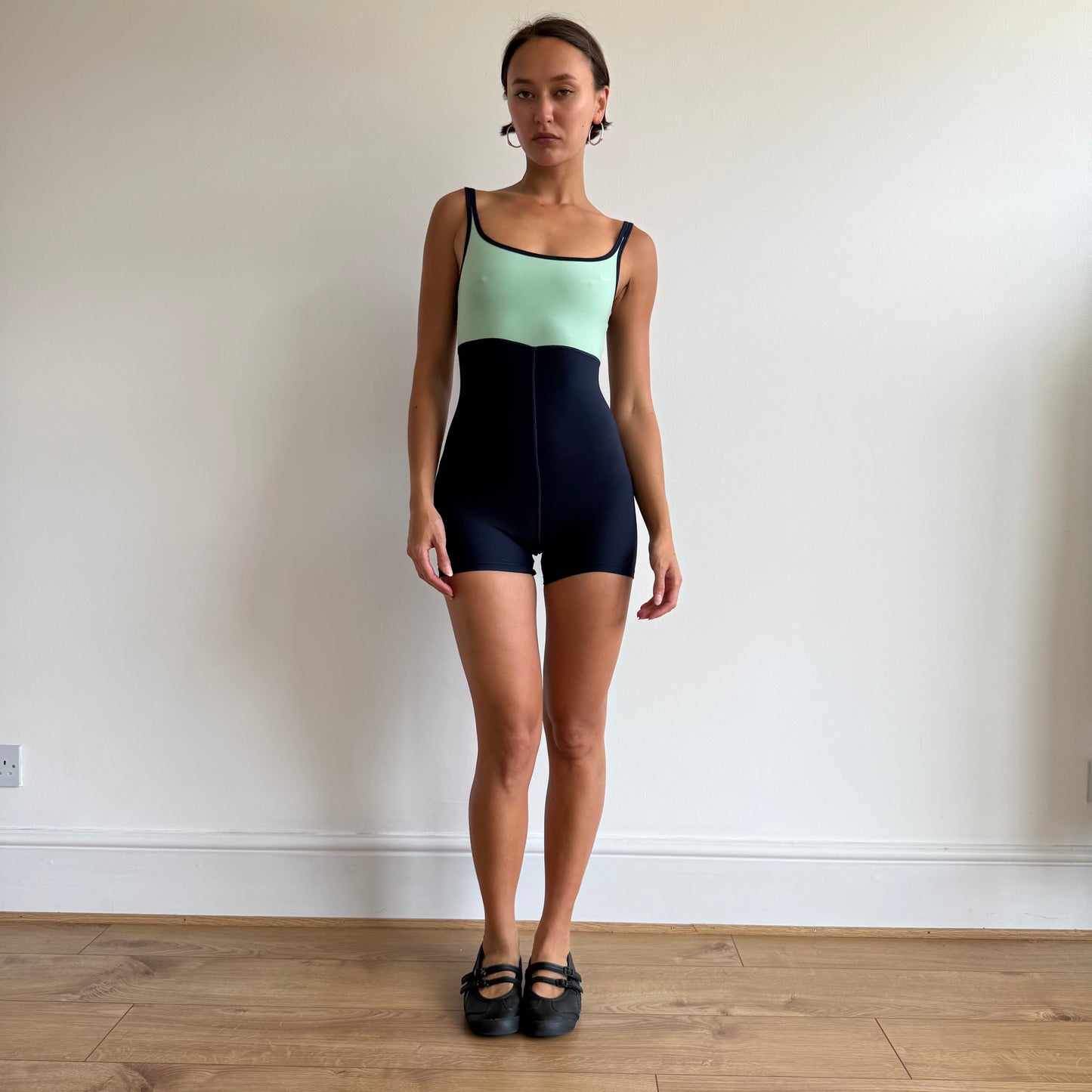 Mint + Navy Nike leotard - Size XXS-XS