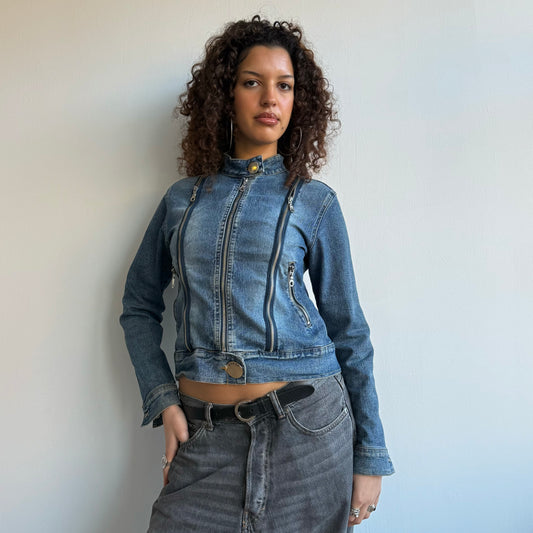Denim zip jacket - Size S