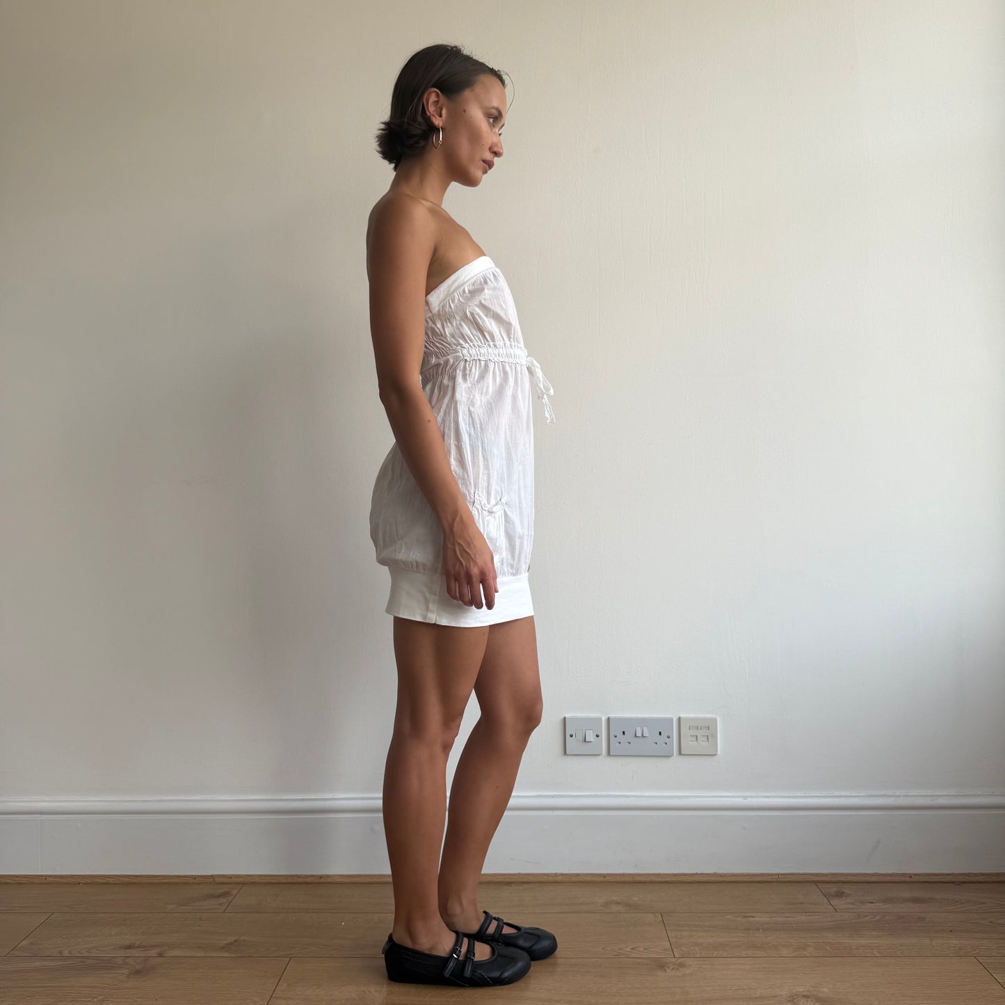 White bandeau mini dress - Size XS