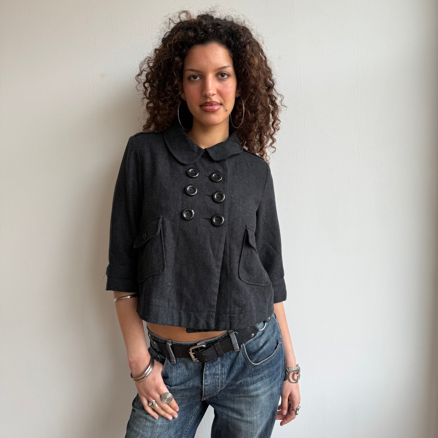 Charcoal peacoat - Size S/M