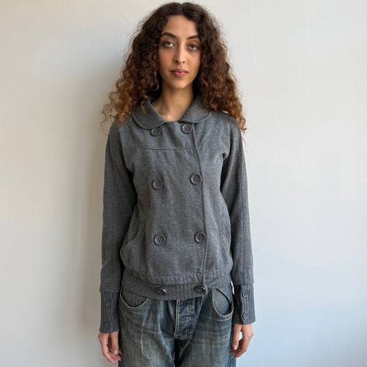 Charcoal grey peacoat bomber - Size M