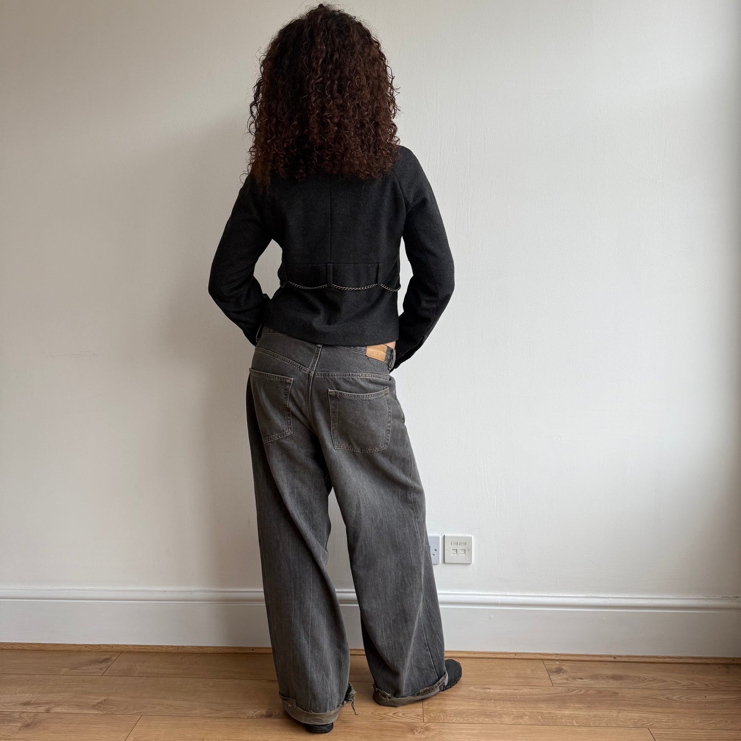 SPORTMAX grey peacoat - Size S