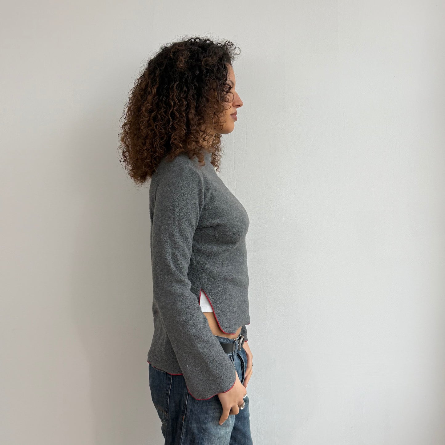 Charcoal Cop Copine fleece jumper - Size S