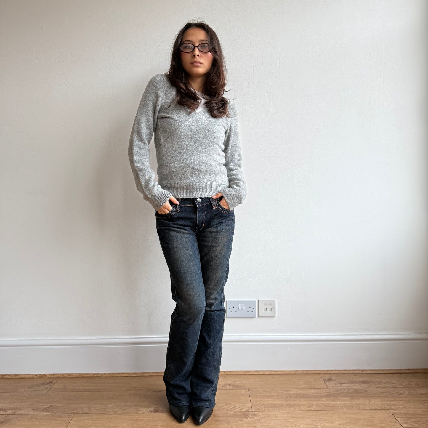 Grey ballet wrap knit - Size S/M