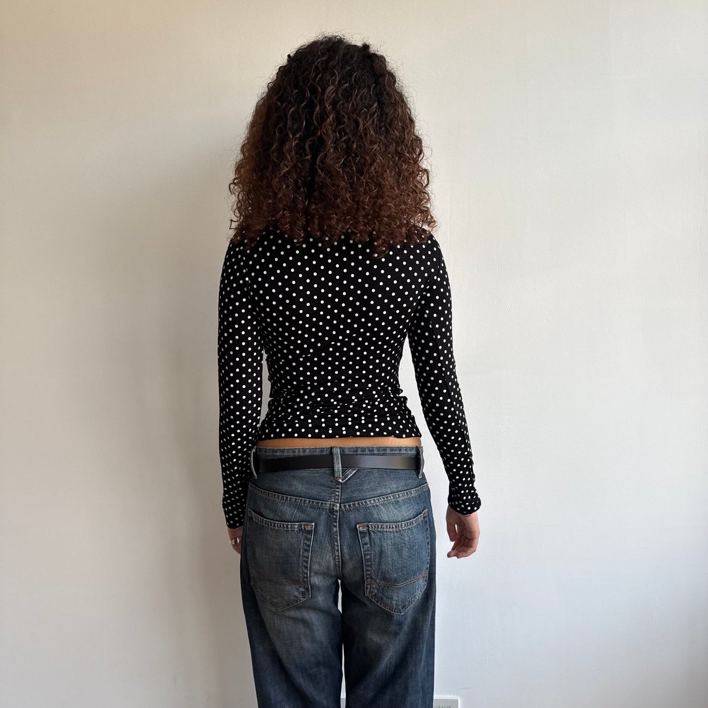 Polka dot wrap top - Size M