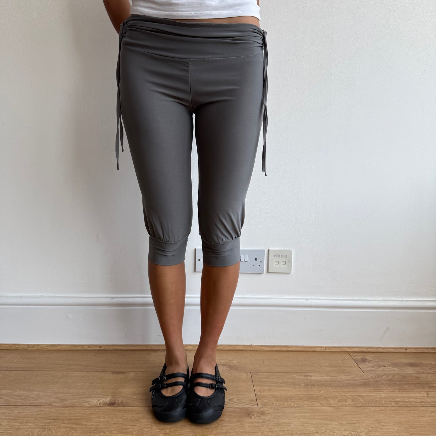 Grey ruched harem capris - Size XS