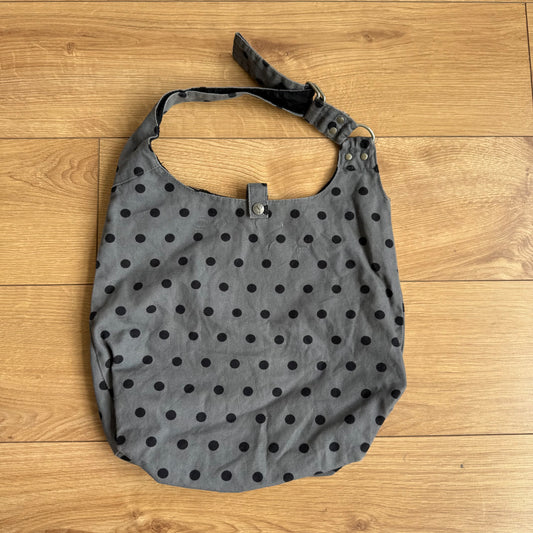 Grey polka dot bag