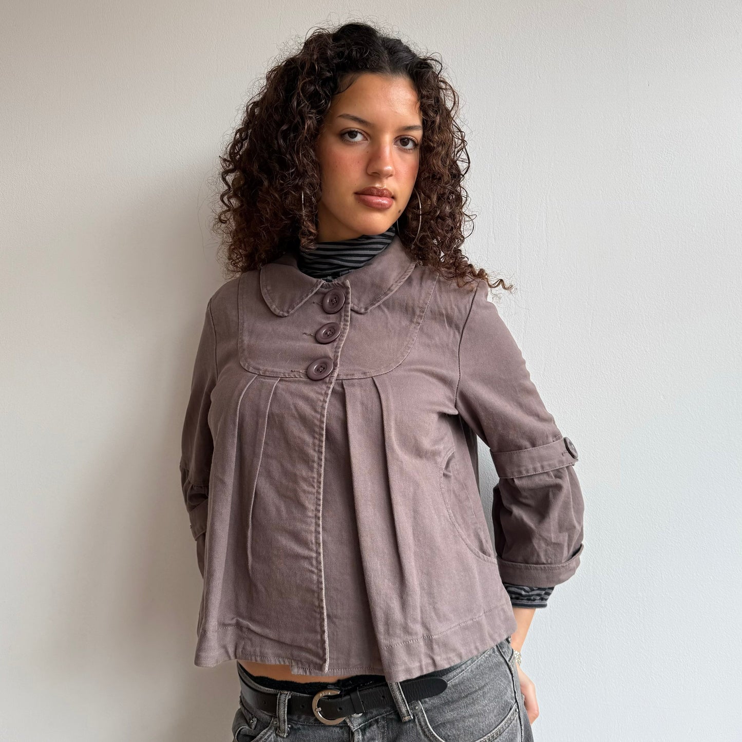 Brown peacoat - Size S