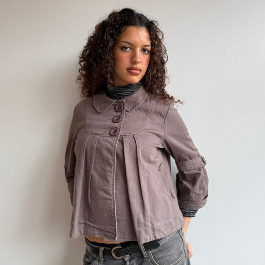 Brown peacoat - Size S