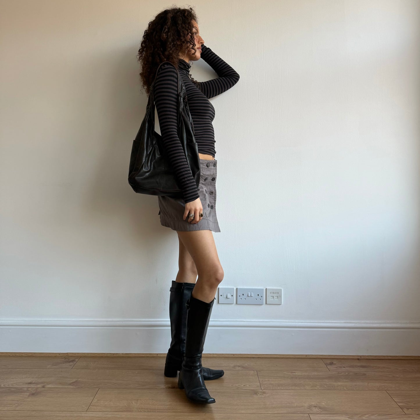 Brown cargo skirt - Size S