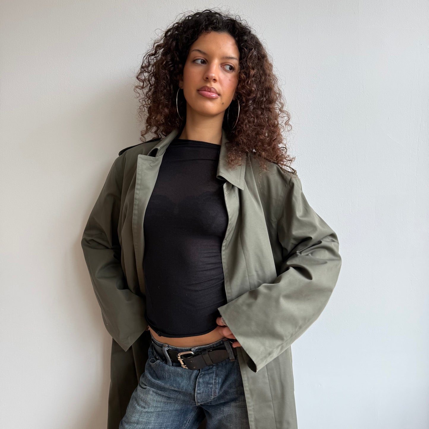 Khaki trench coat - Size L
