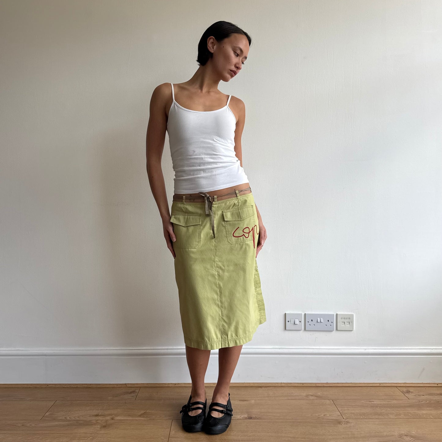 Cop Copine green stripe skirt - Size M