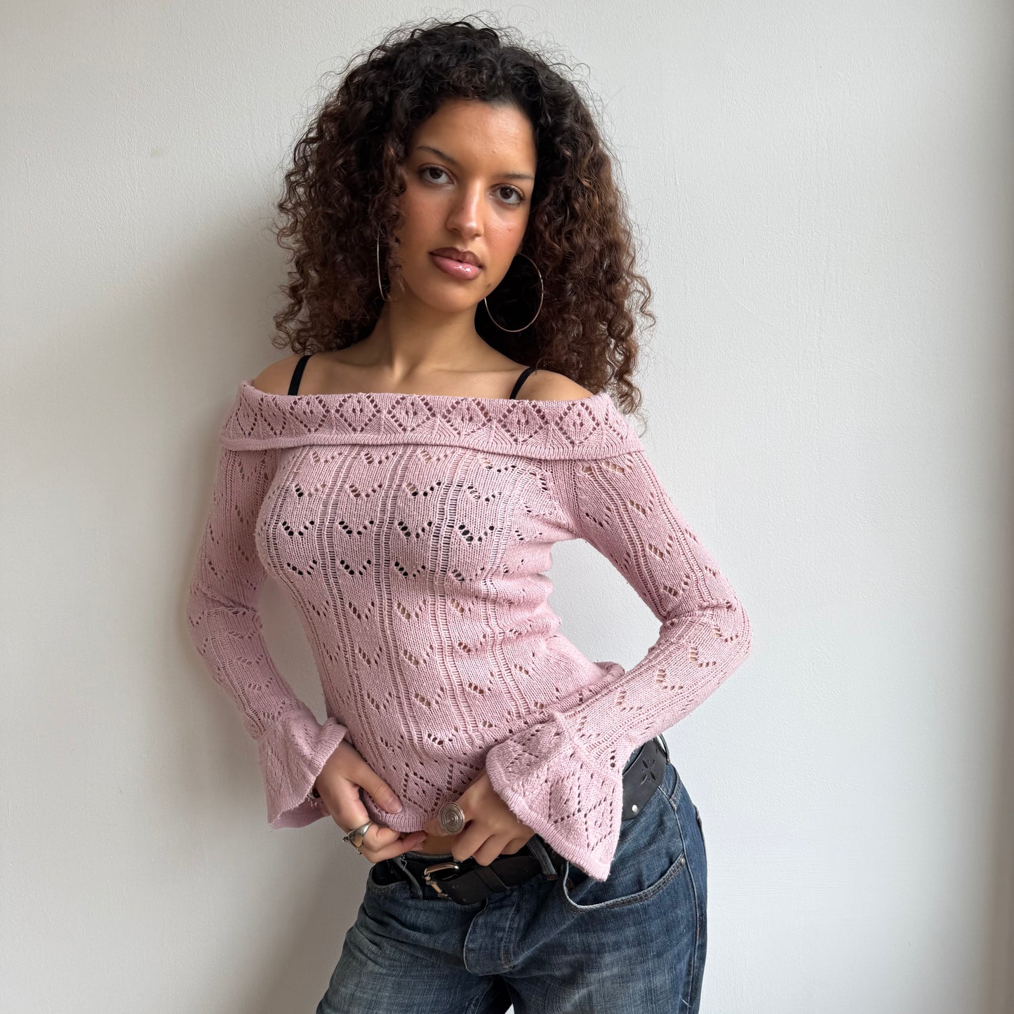 Pink Bardot knit - Size S