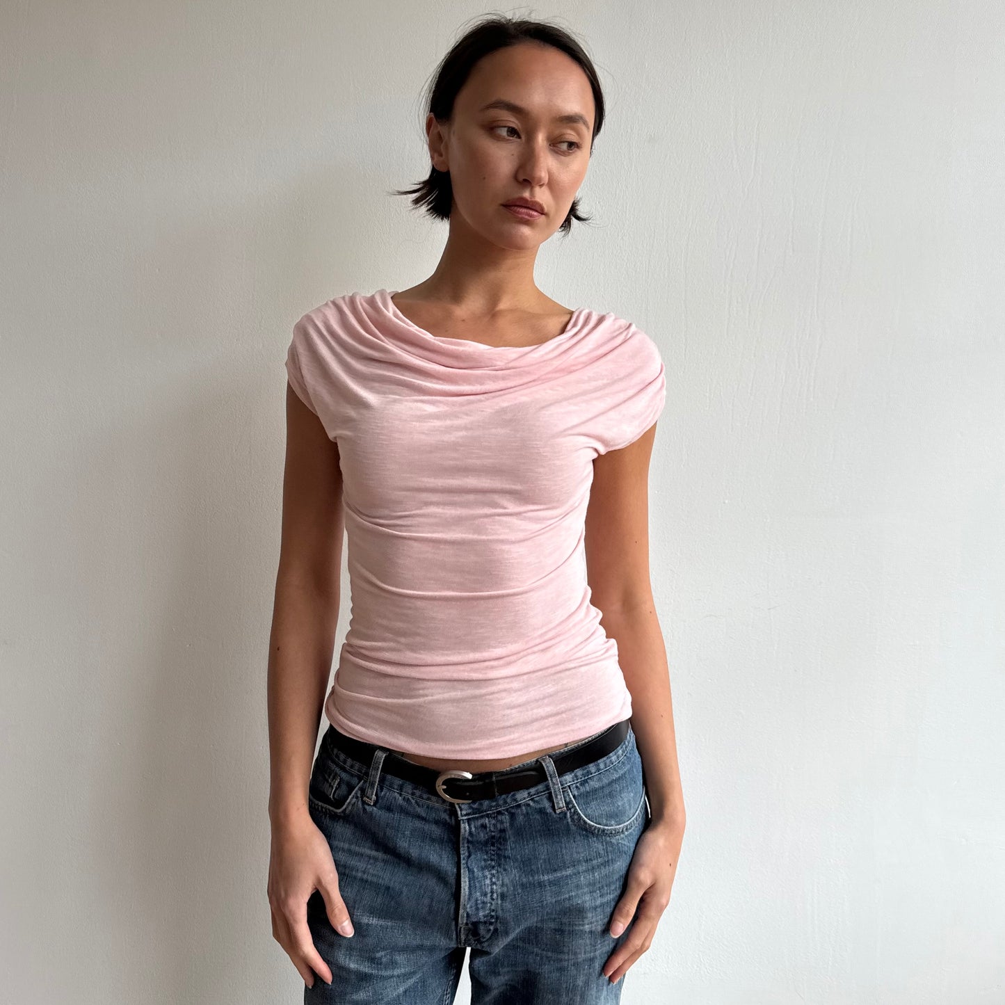 Rose cowl neck top - Size S
