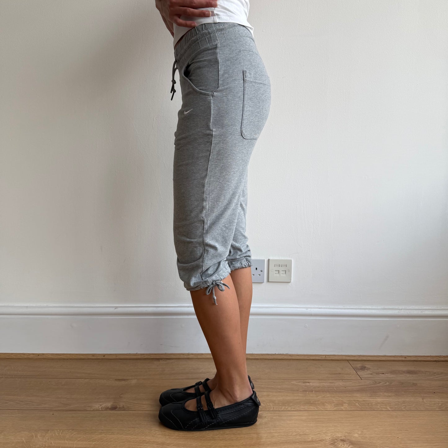 Grey Nike tie ankle capris - Size S