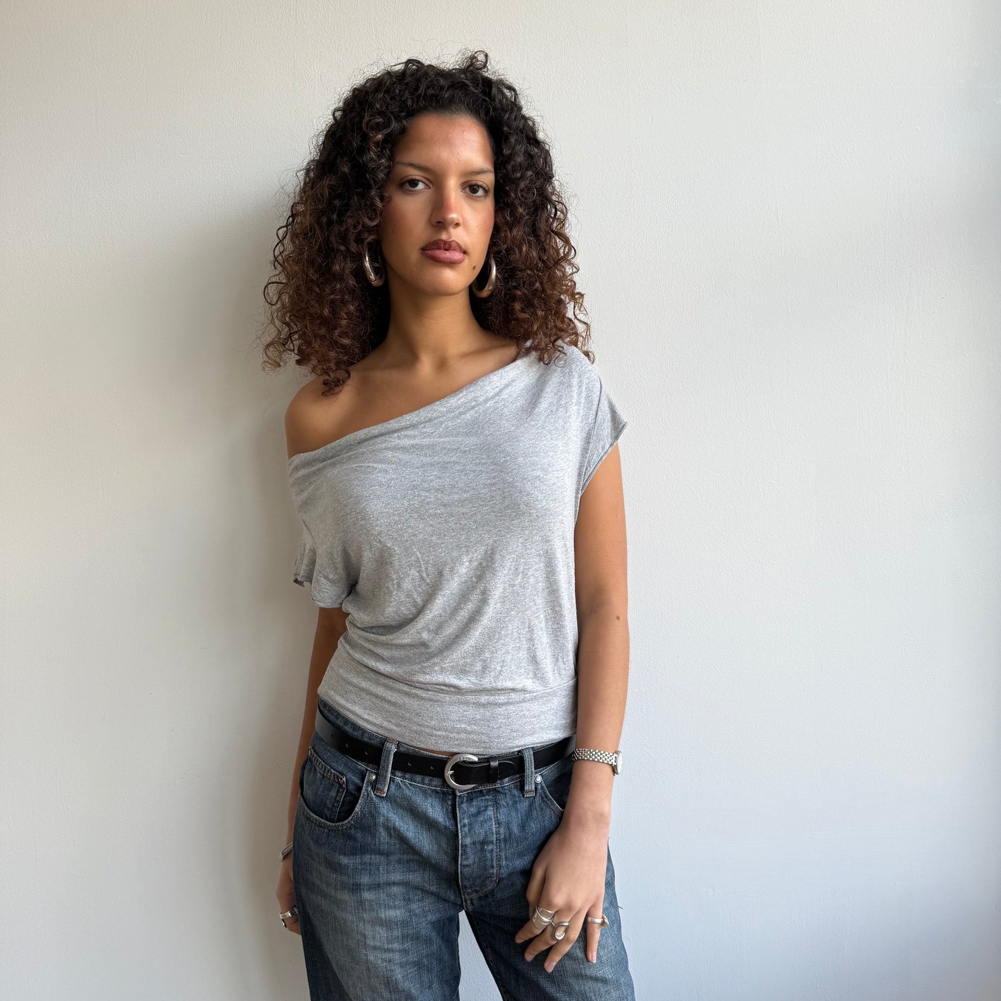 Grey slouchy t-shirt - Size S-M