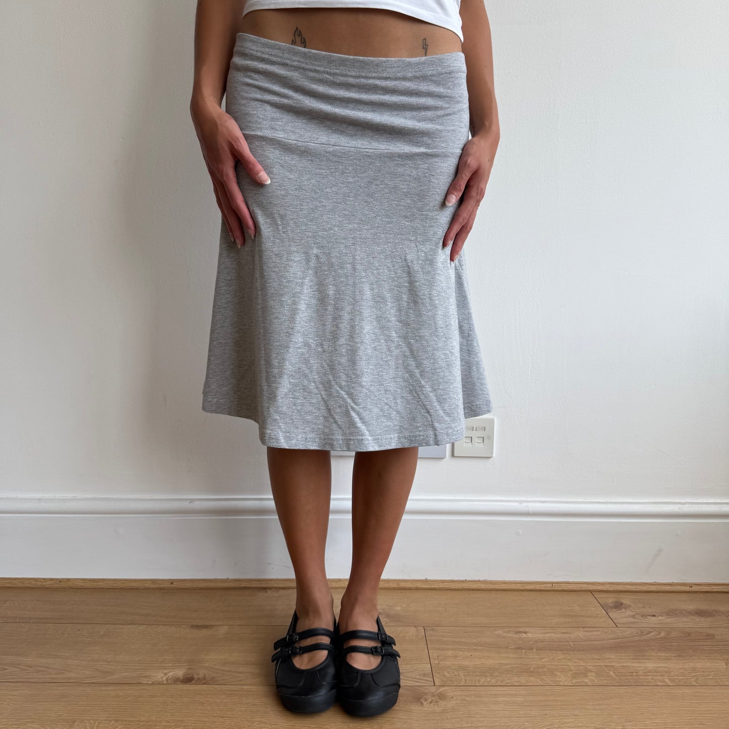 Grey midi skirt - Size M