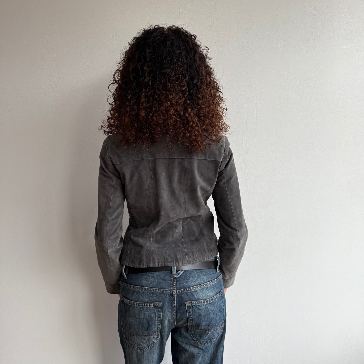 Grey suede jacket - Size S/M
