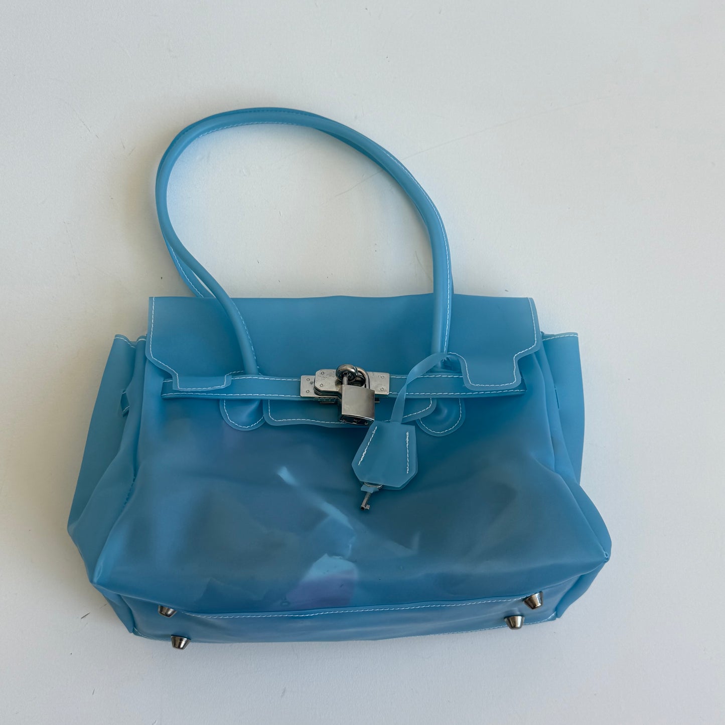 Blue jelly ‘firkin’ bag - One Size