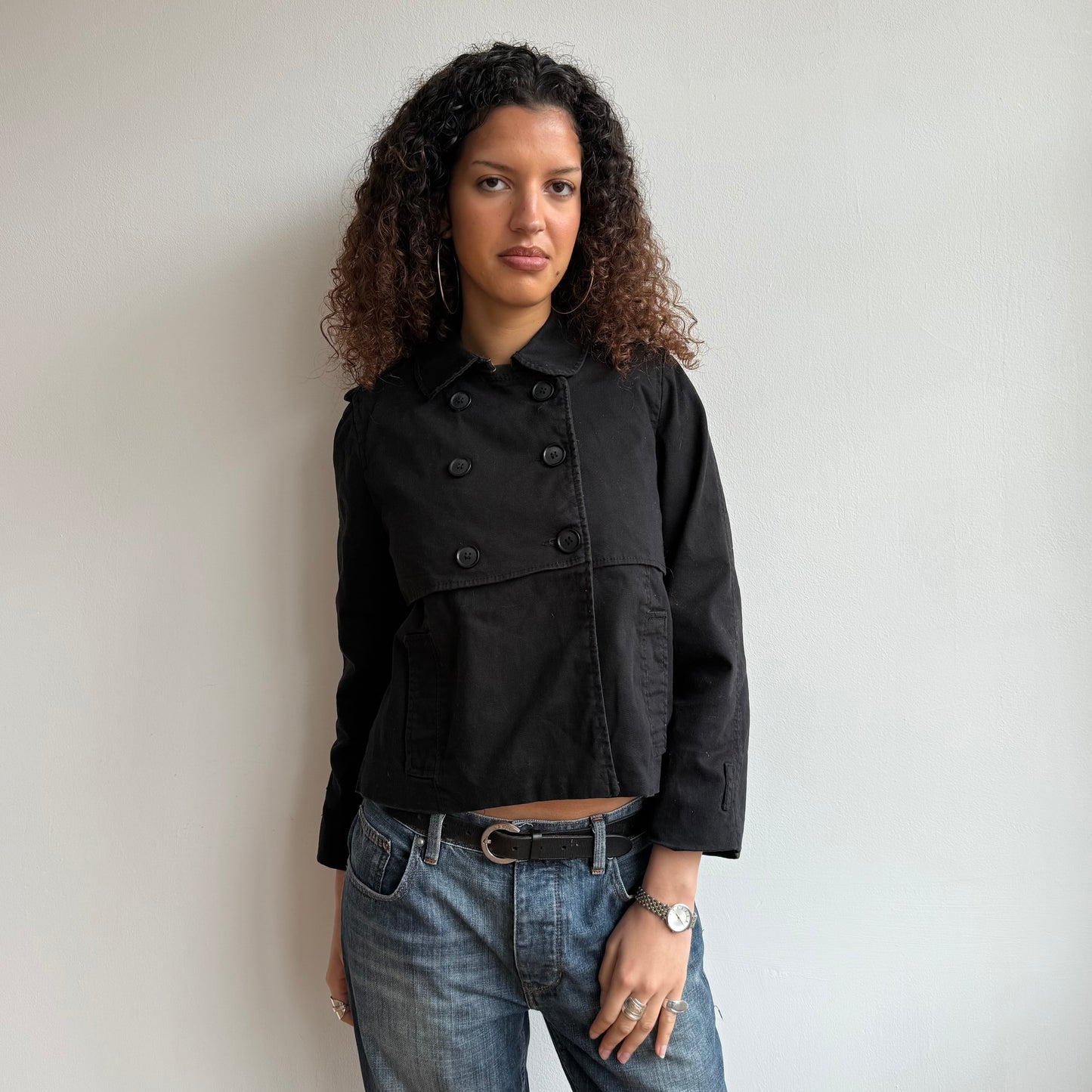 Black peacoat - Size S/M