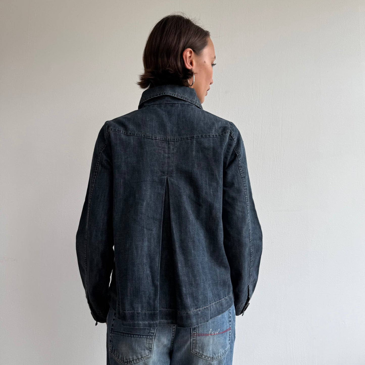 Denim long sleeve peacoat - Size M