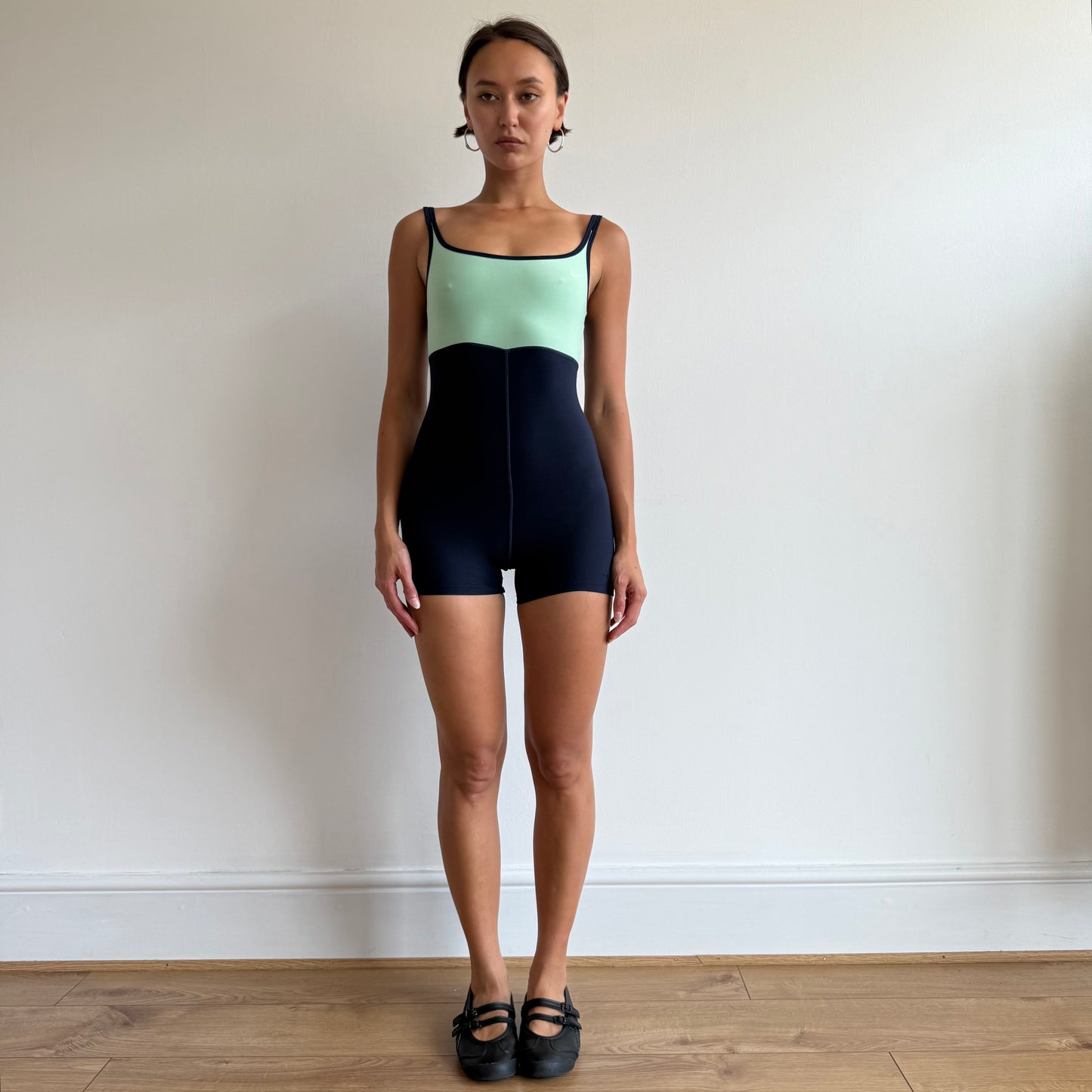 Mint + Navy Nike leotard - Size XXS-XS