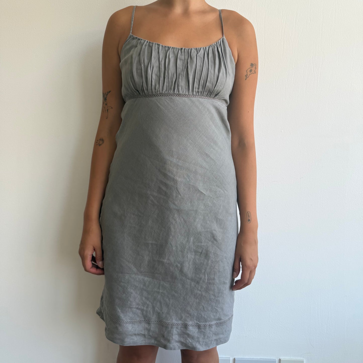 Taupe milkmaid dress - Size S