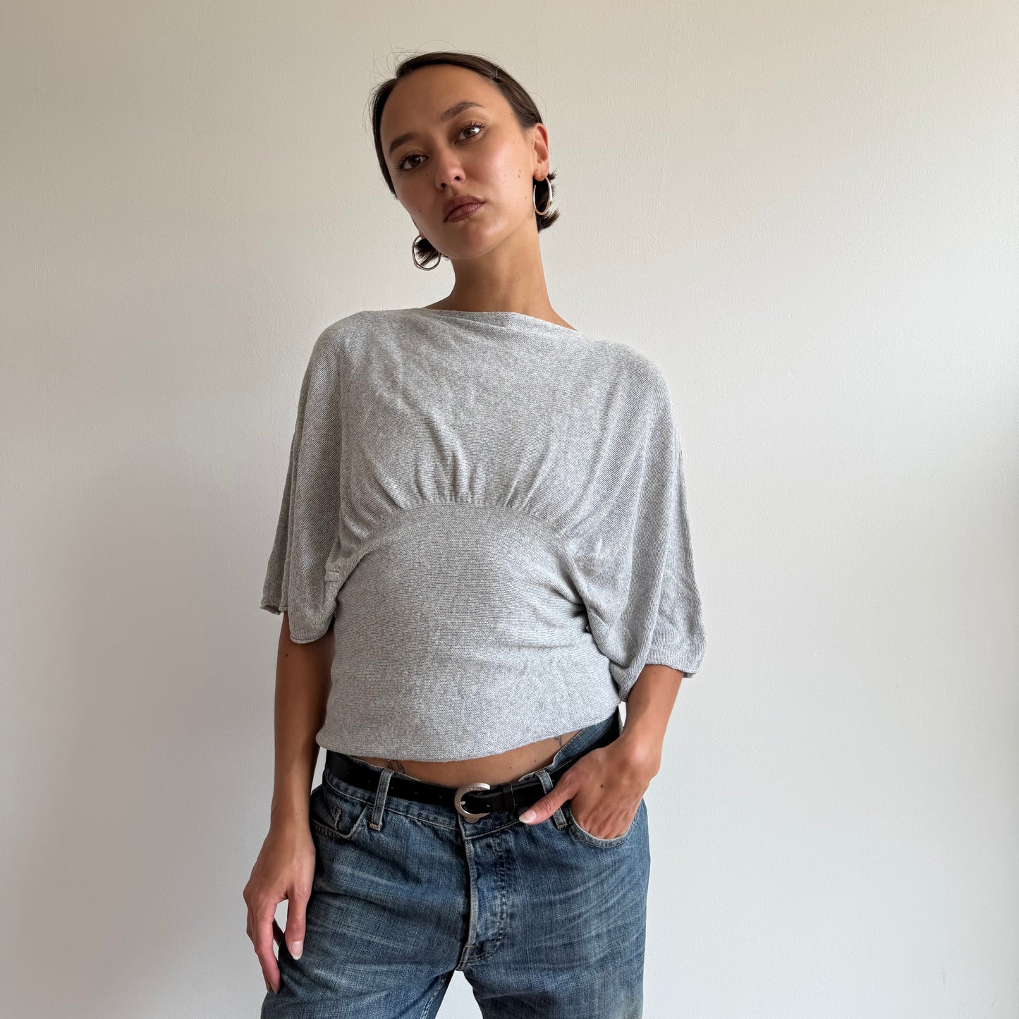Grey batwing knit - Size S