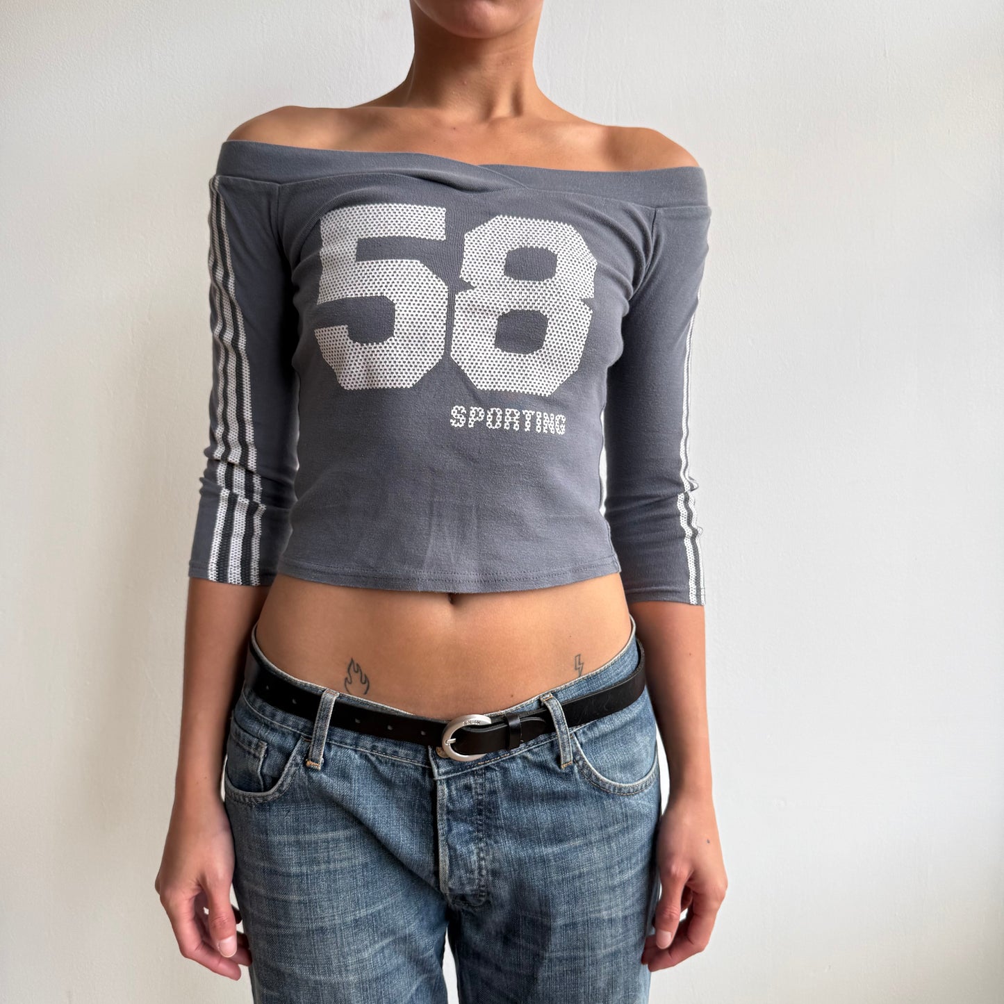 Blue sporty number top - Size S