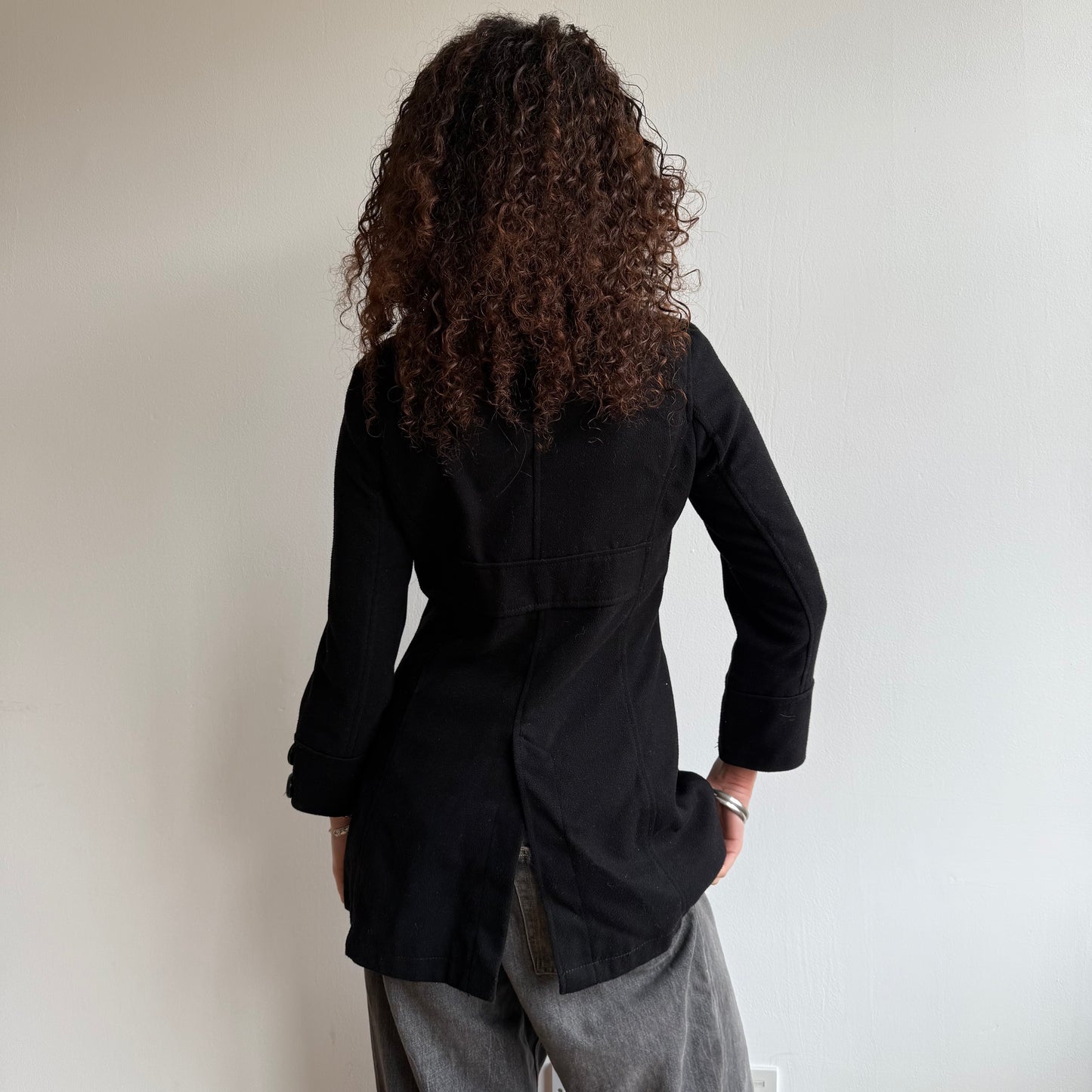 Black button trench - Size XS