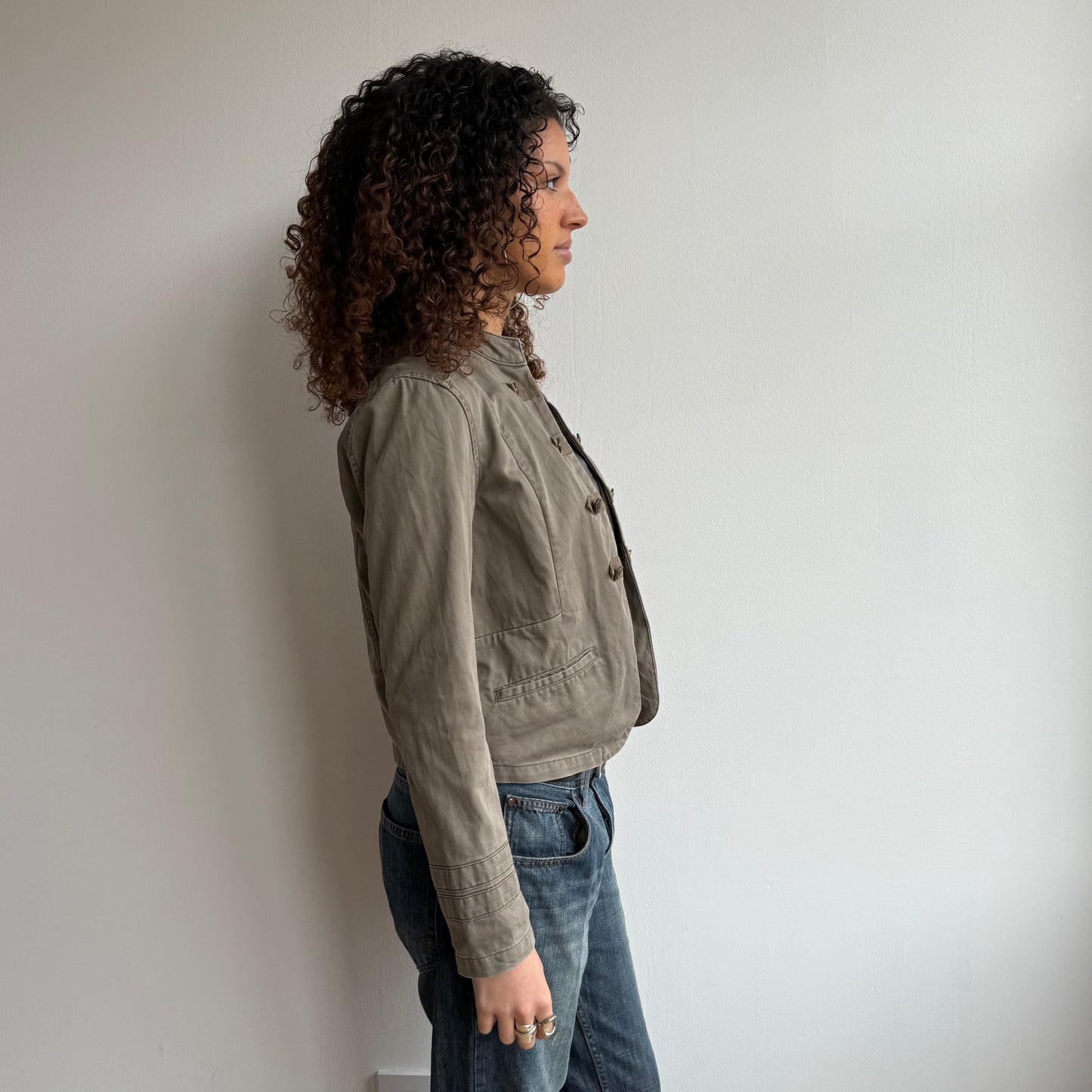 Khaki military jacket - Size S