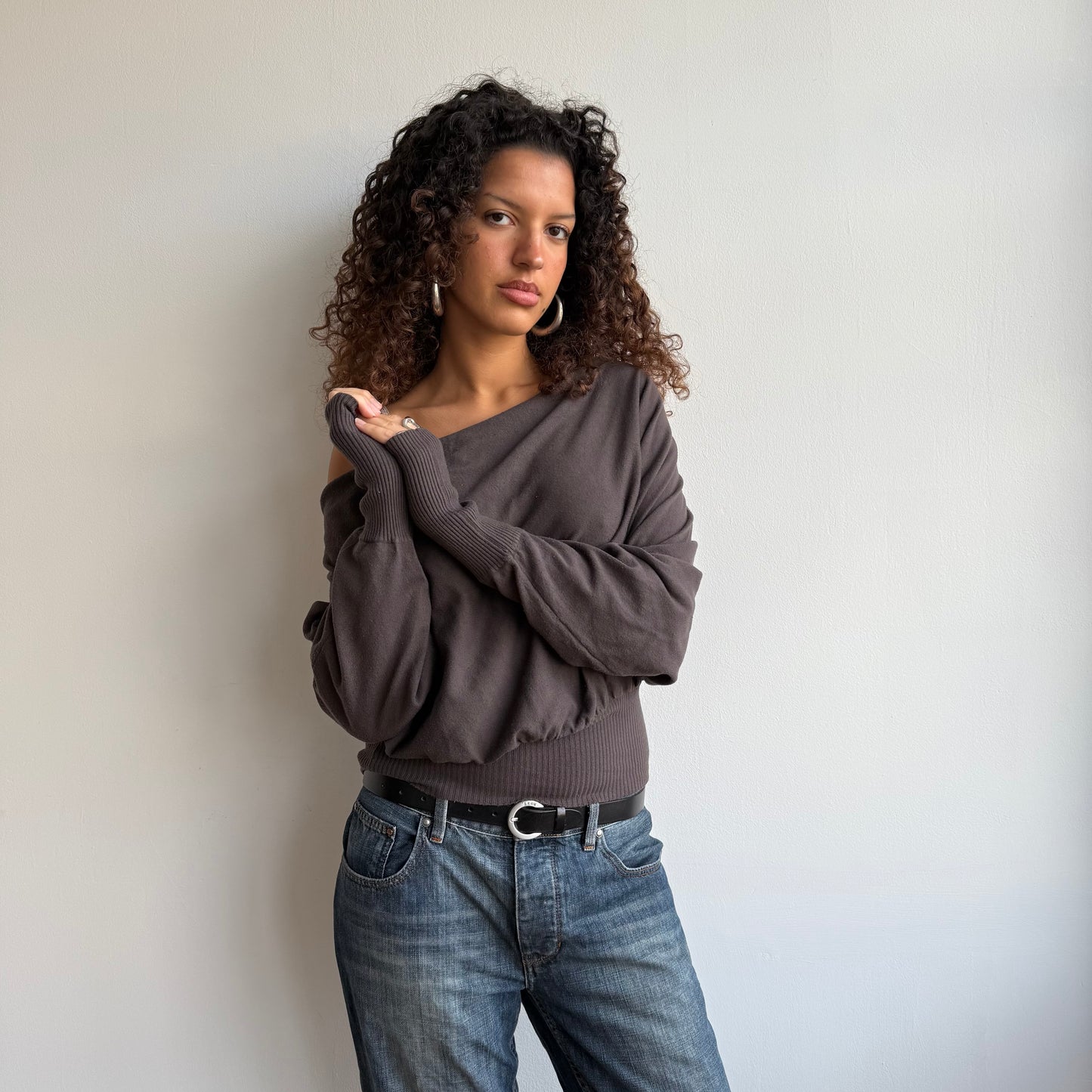Brown slouchy knit - Size S/M