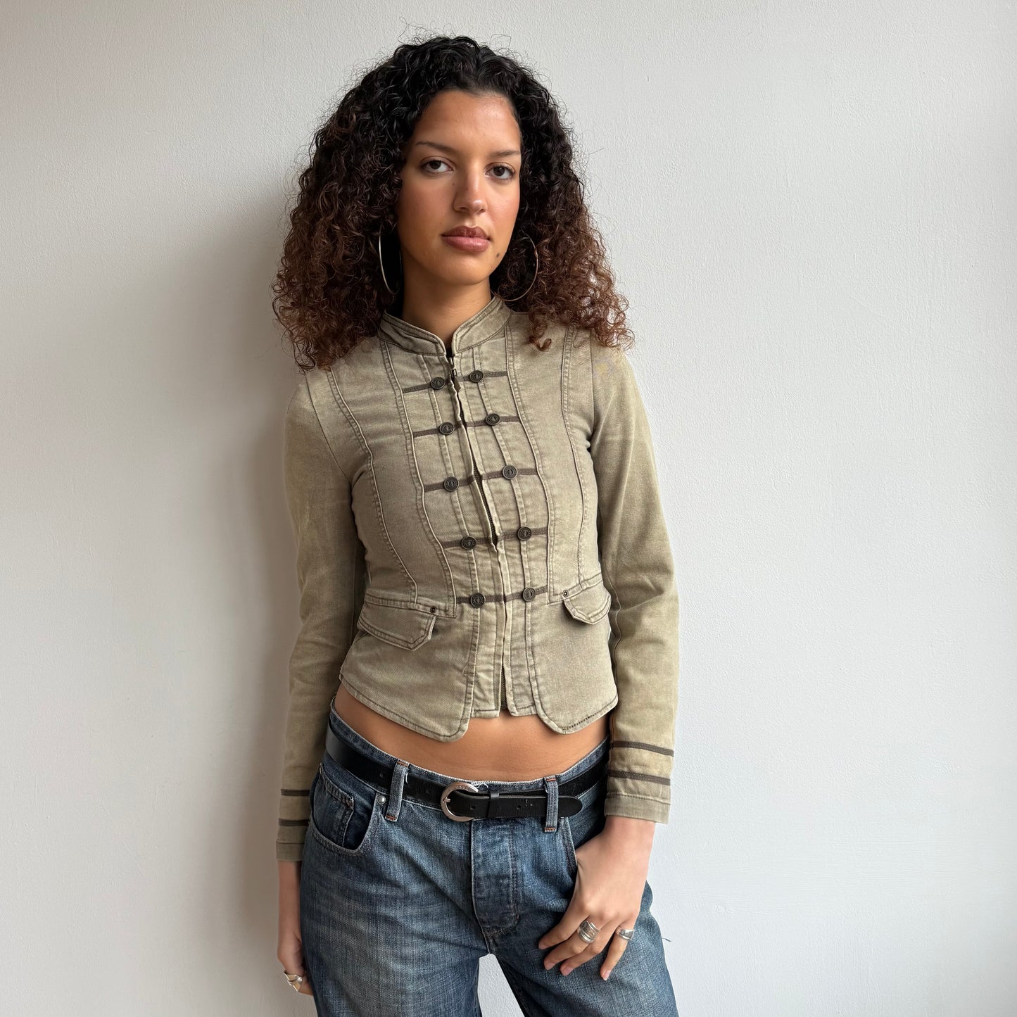 Khaki military jacket - Size XS