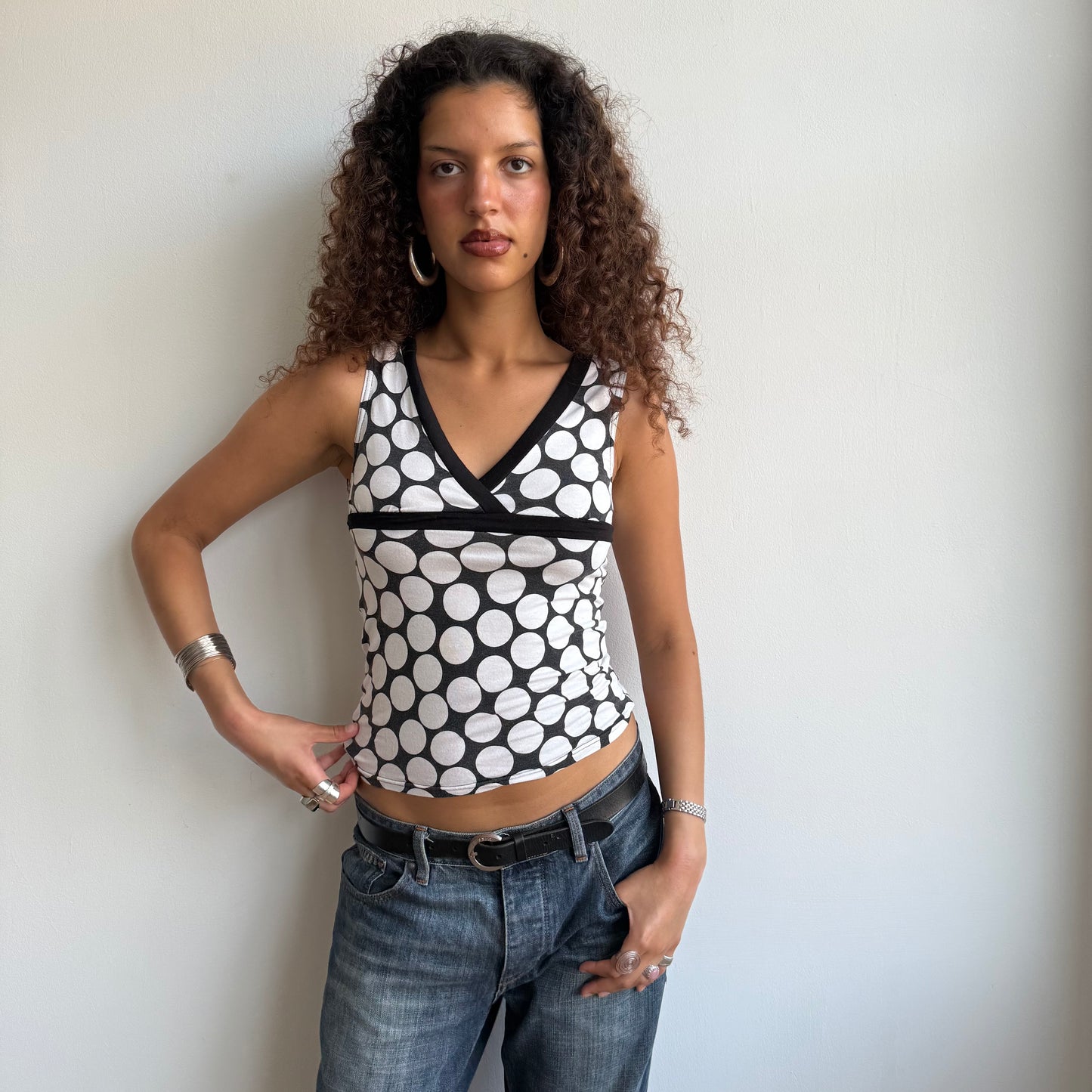 Large polka dot top - Size XS