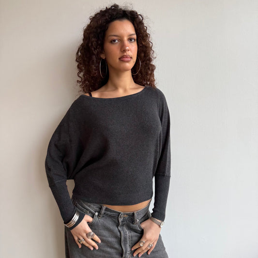 Grey batwing knit - Size S