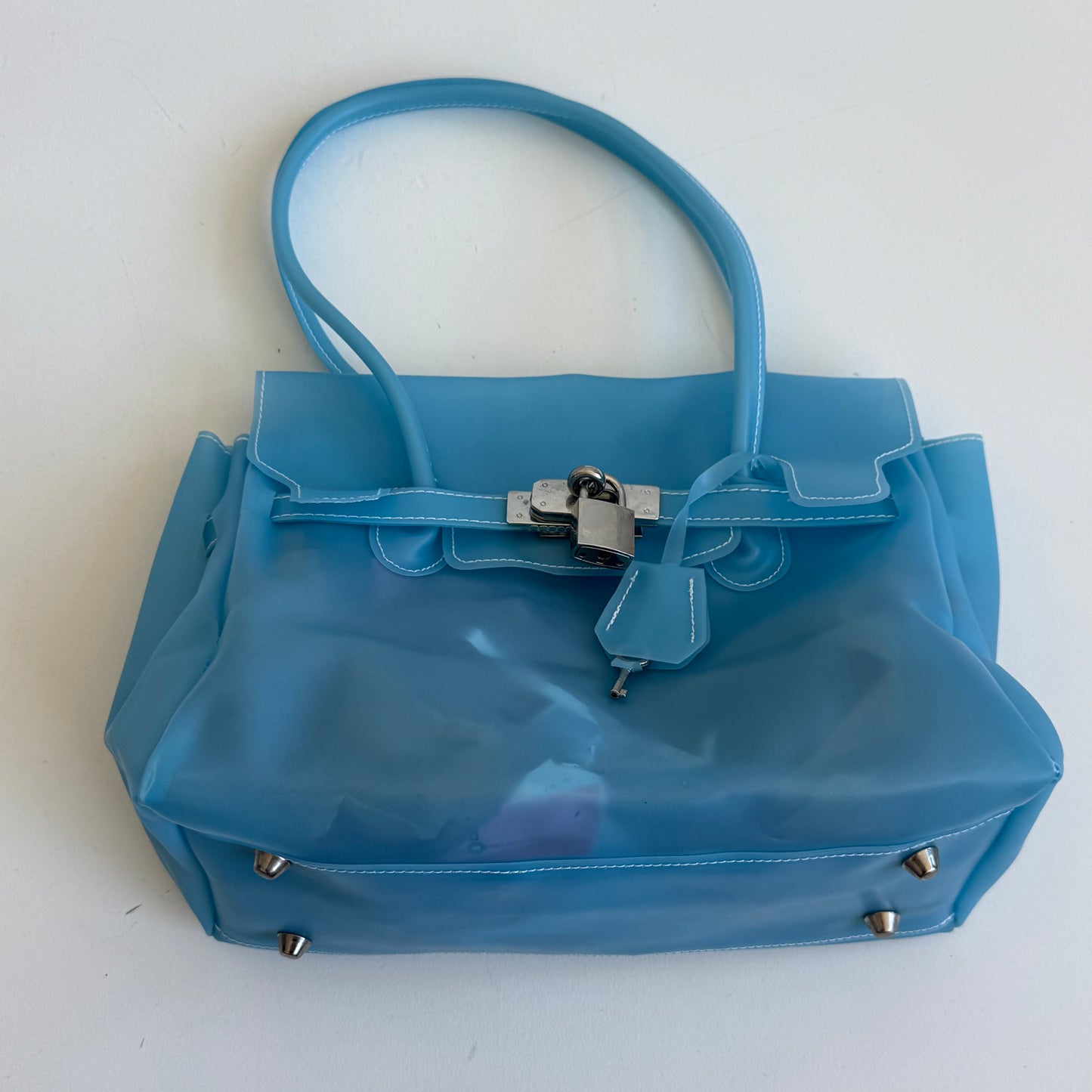 Blue jelly ‘firkin’ bag - One Size