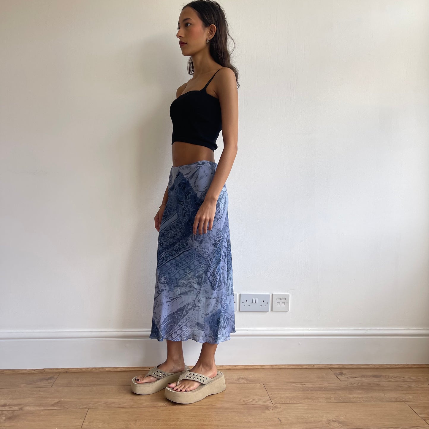 Blue midi skirt - Size S