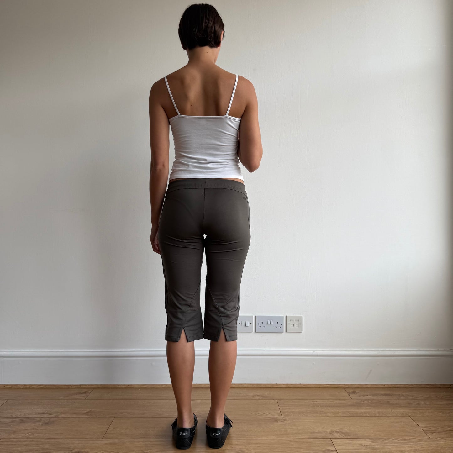 Khaki Adidas capris - Size S