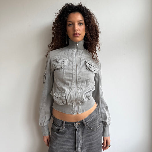 Grey cargo jacket - Size M