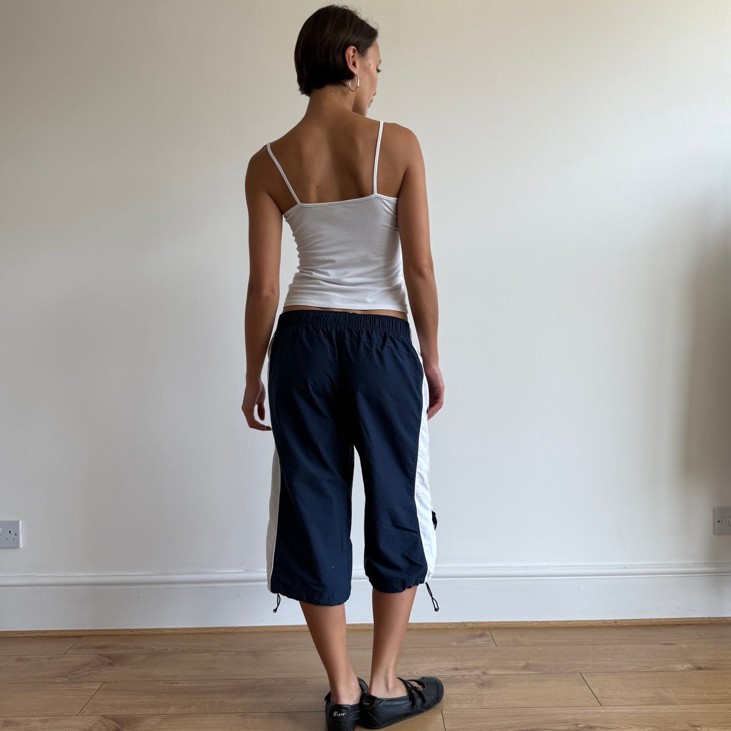 Navy + White Nike capris - Size S + M