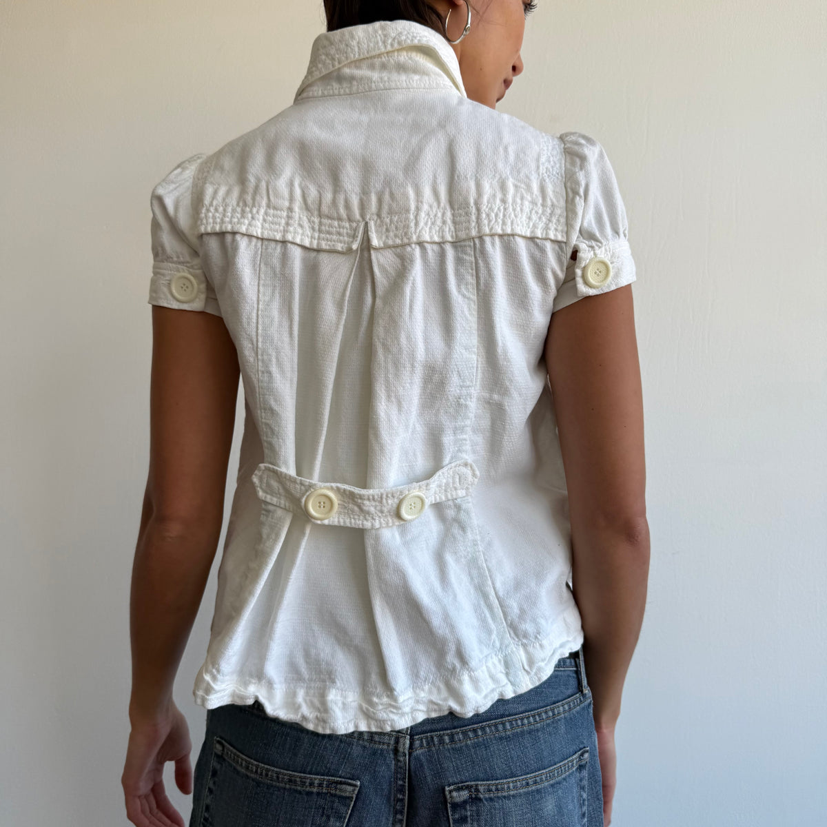 Kenzo white short sleeve peacoat - Size S
