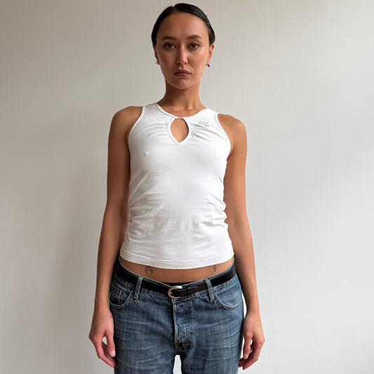 White Nike keyhole top - Size S