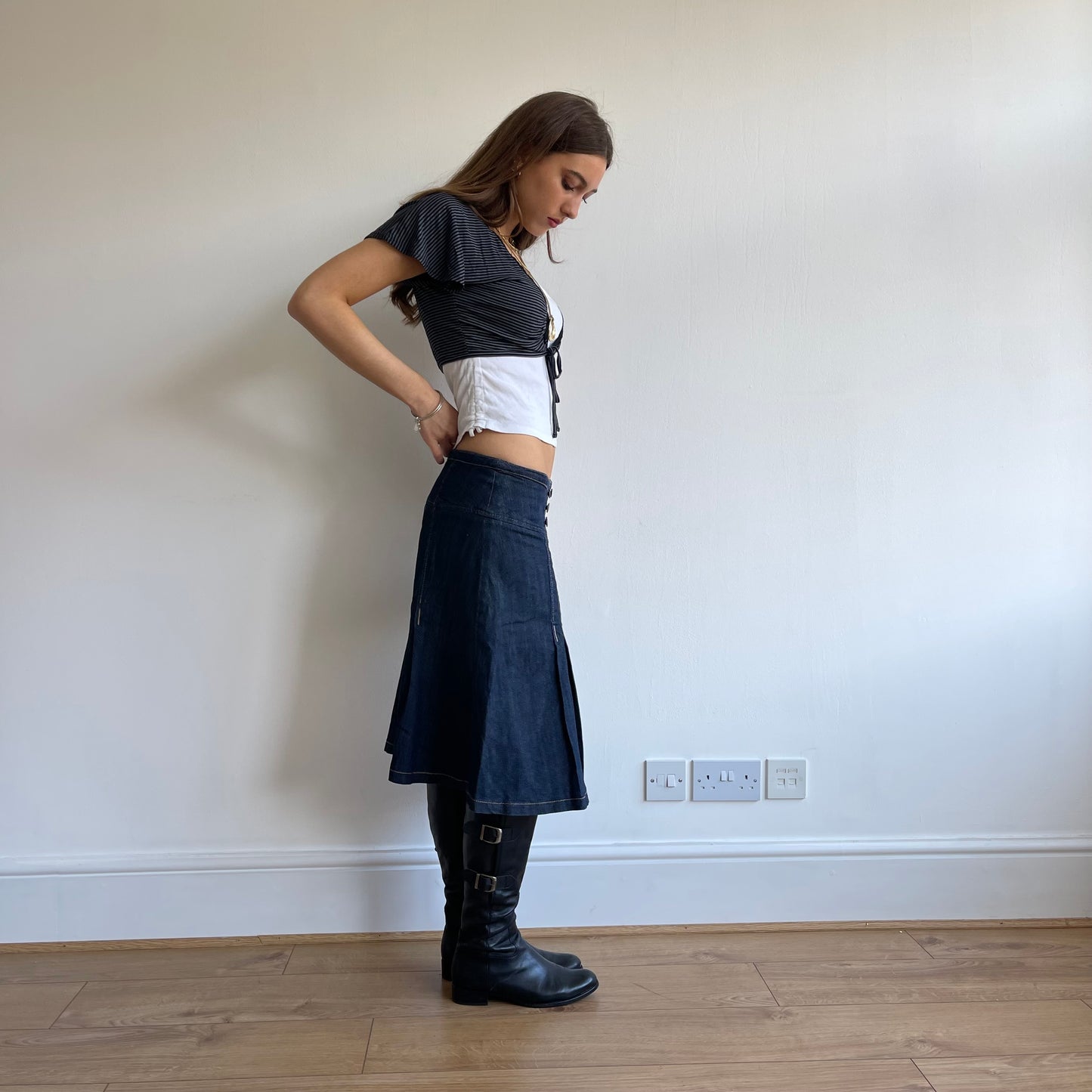 Grey stripe bolero - Size S