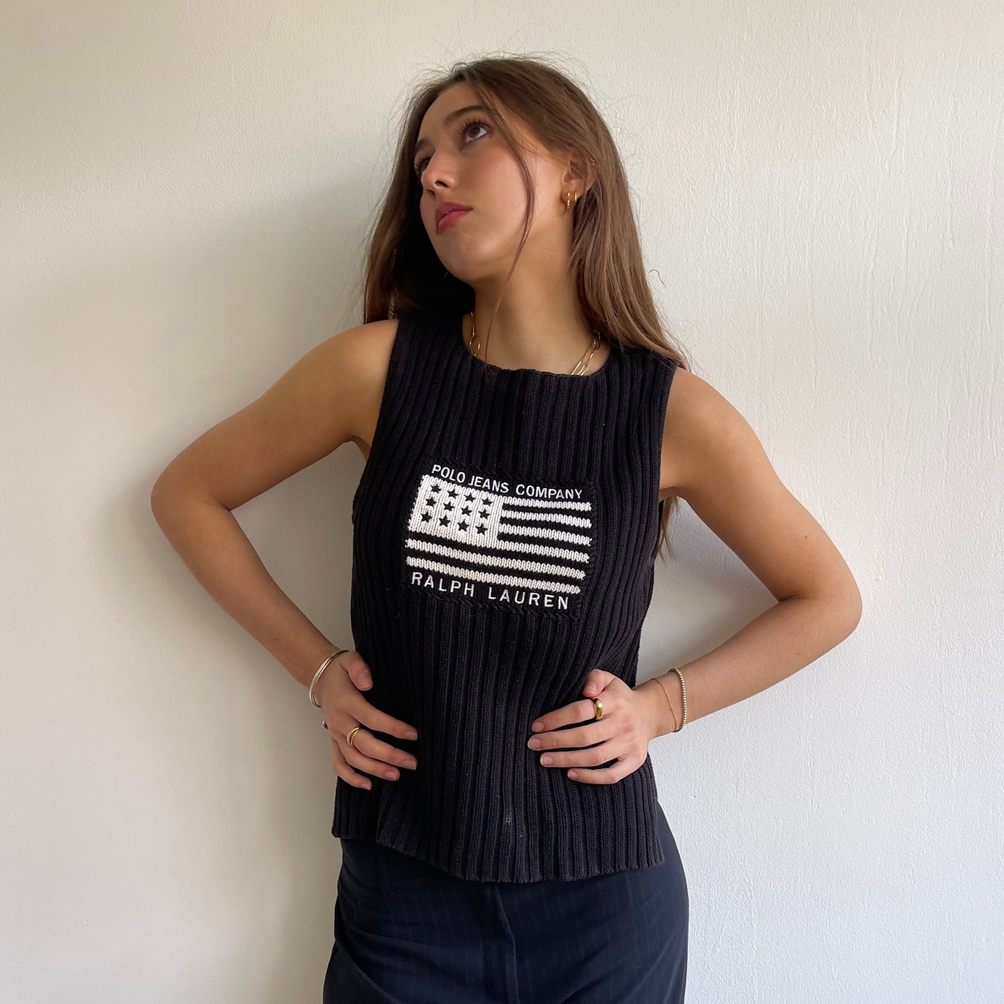 Polo Jeans flag sweater vest - Size M