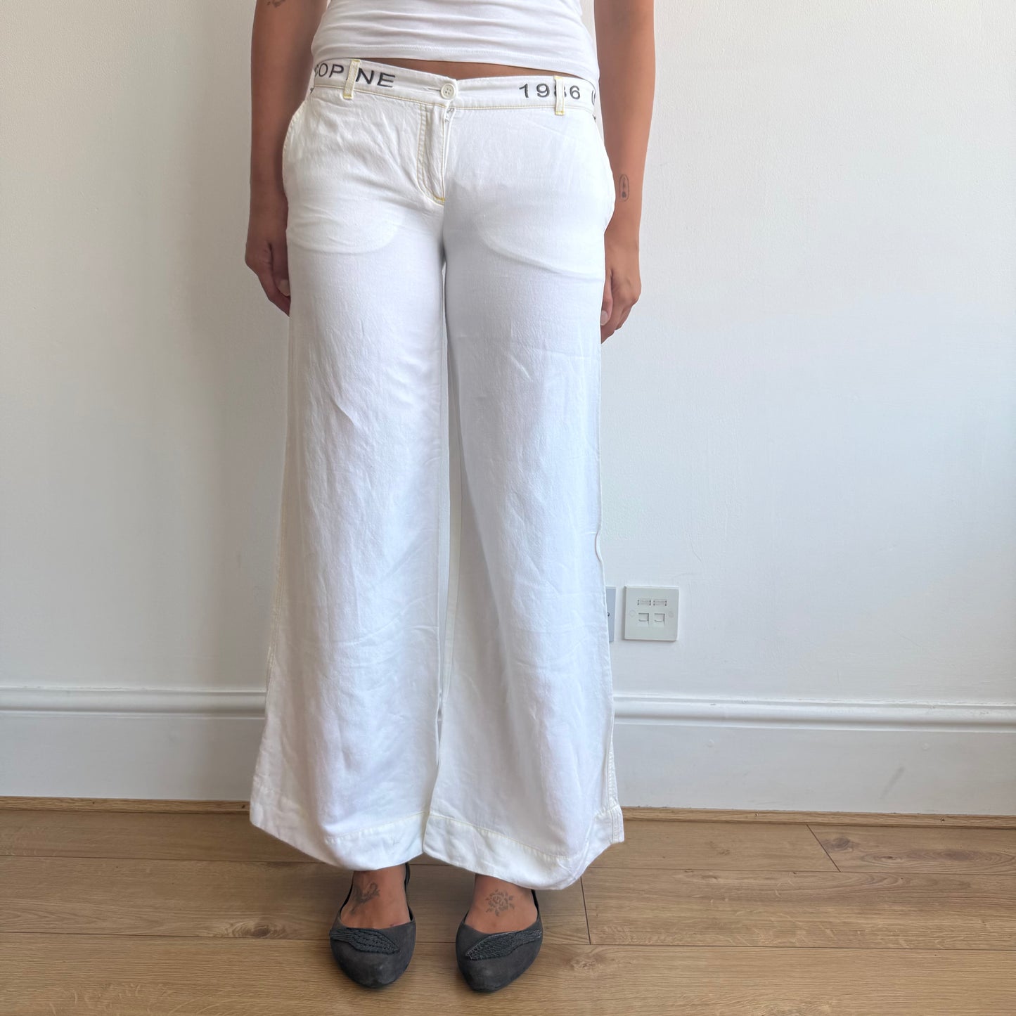 Cop Copine white linen trousers - Size M