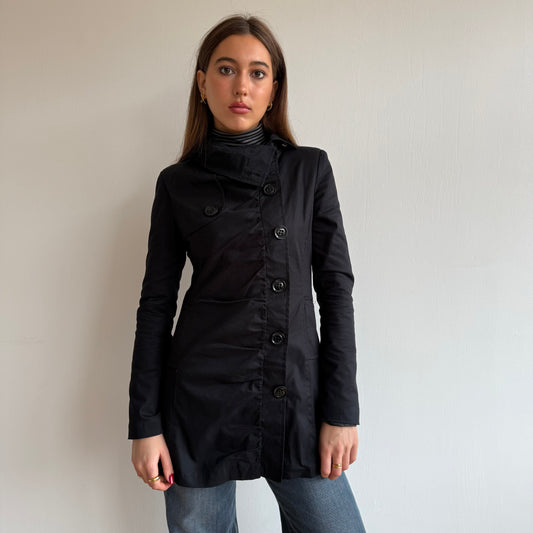 Black asymmetric trench - Size XS