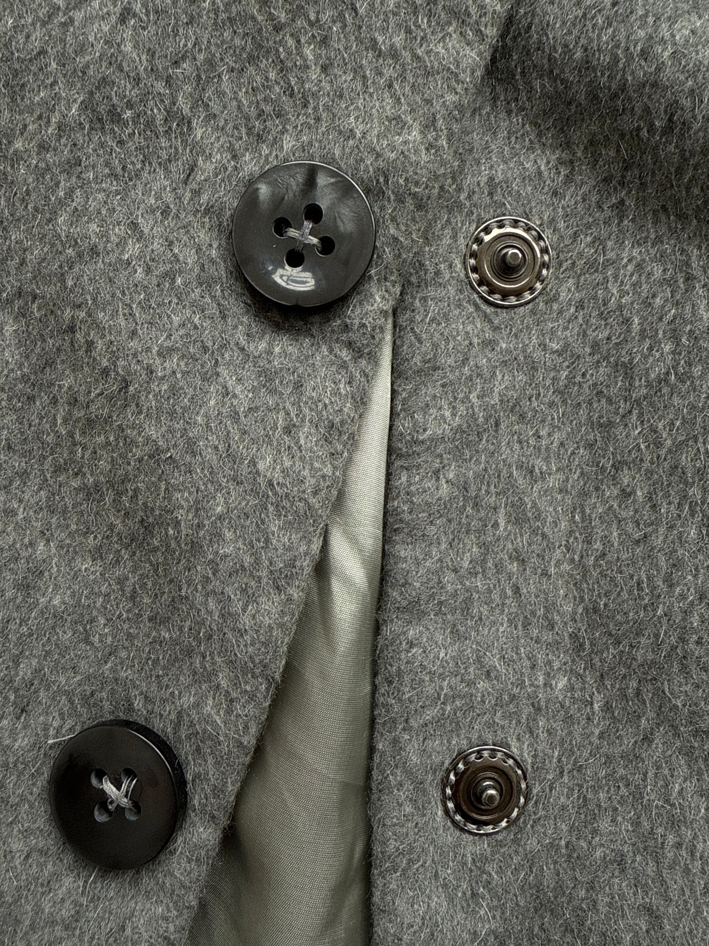 Grey wool scarf peacoat - Size M