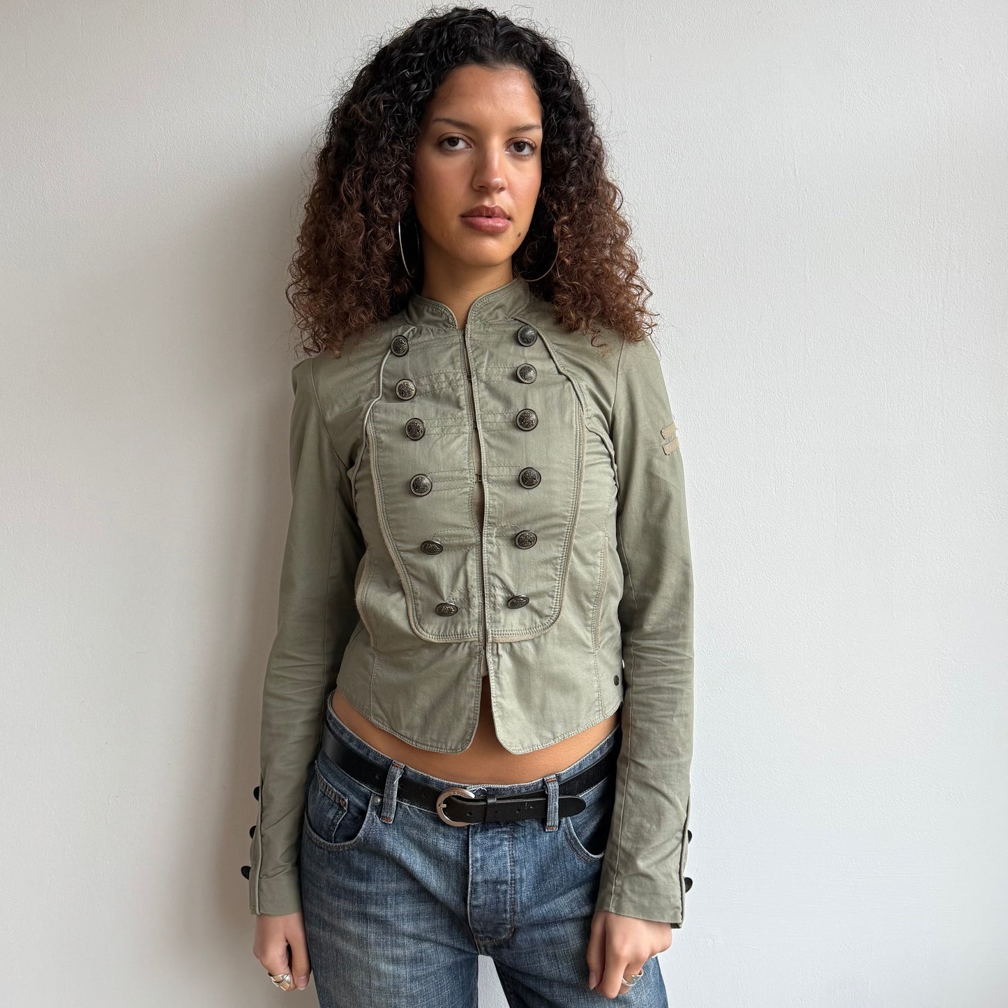 Khaki military jacket - Size S