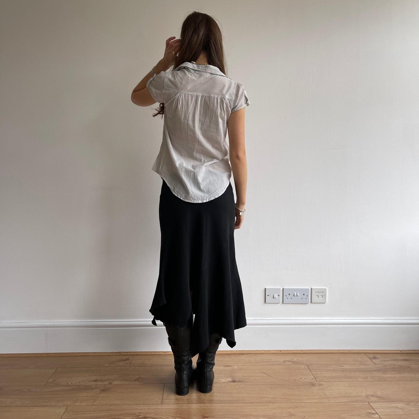 Striped ruffle blouse - Size S