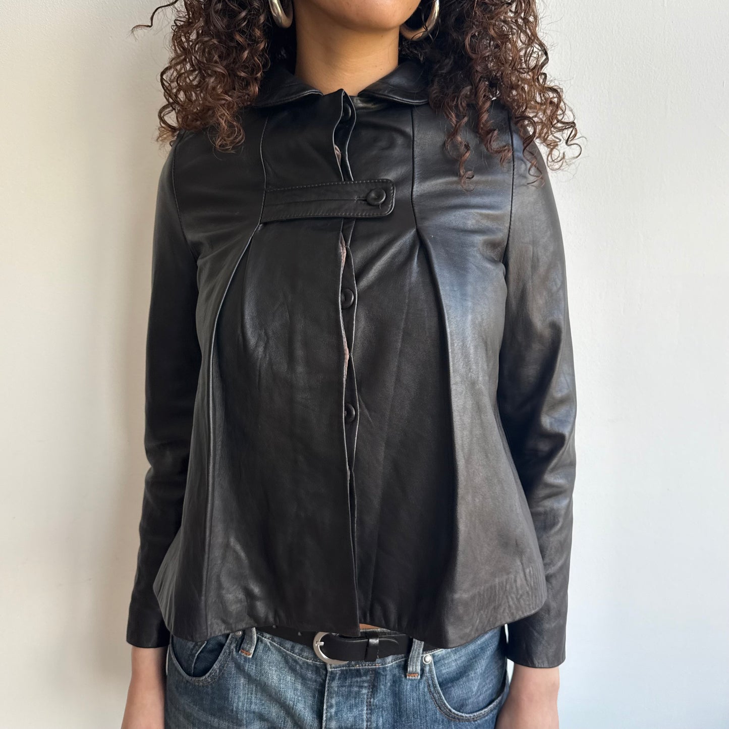 Chloé leather peacoat - Size XS